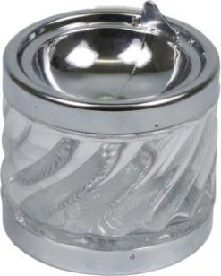 Kippascher Chrom/Glas "Welle" Transparent