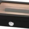 Humidor Schwarz Matt Glasdeckel Für Ca. 20 Cigarren 2 Humidor Schwarz Matt Glasdeckel Für Ca. 20 Cigarren -Raucherzubehör Geschäft 01312