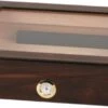 Humidor Walnut Finish Glasdeckel Für Ca. 20 Cigarren -Raucherzubehör Geschäft 01410