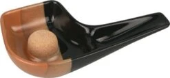 Pfeifenascher Keramik Pfeifenform Schwarz/braun
