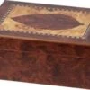 Humidor Dekor "Blatt" Für Ca. 25 Zigarren -Raucherzubehör Geschäft 0154