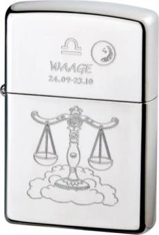 Original ZIPPO Chrom Poliert "Waage"