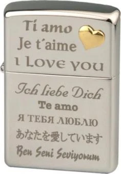 ZIPPO Chrom Poliert "Love/Herz"