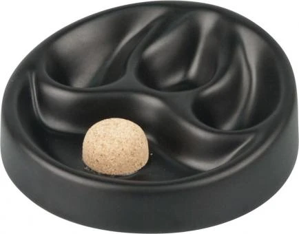 Pfeifenascher Keramik Schwarz/matt Mit 3 Ablagen 3 Pfeifenascher Keramik Schwarz/matt Mit 3 Ablagen