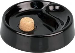 Pfeifenascher Rund Schwarz Glänzend 1 Ablage