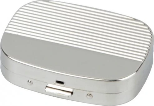 Taschenascher Rechteckig Nickel Poliert Mit Dekor Streifen 3 Taschenascher Rechteckig Nickel Poliert Mit Dekor Streifen