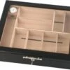Humidor Schwarz/Glasdeckel Für Ca. 75 Zigarren -Raucherzubehör Geschäft 0196 1