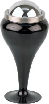 Kuppelascher "Pokal" Chrom/schwarz 10.5cm