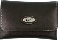 Tabakstellbeutel Leder Schwarz Mit Beiger Steppung