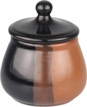 Tabaktopf Keramik Schwarz/braun 3 Tabaktopf Keramik Schwarz/braun