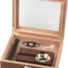 Humidor-Set Wurzelholz-Design Glasdeckel Für Ca.15 Cigarren -Raucherzubehör Geschäft 02216