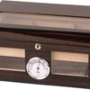 Humidor Ebony Finish Hi-gloss Für Ca. 100 Zigarren -Raucherzubehör Geschäft 0227