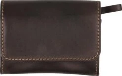 Tabakstellbeutel Leder Braun/beige Steppung