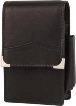 Zigaretten-Packungsetui Leder Schwarz