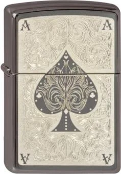 Org.ZIPPO Black Ice "Ace Filigree"