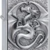 Original ZIPPO Chrome Gebürstet Plakette "Dragon 3D" -Raucherzubehör Geschäft 03112