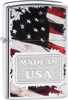 Original ZIPPO Chrome Poliert Color "Made In USA"