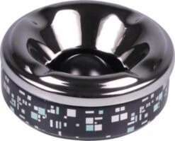 Salon-Ascher Rund Keramik Schwarz/Mosaik