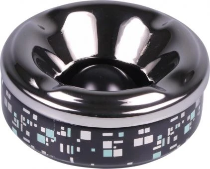 Salon-Ascher Rund Keramik Schwarz/Mosaik 3 Salon-Ascher Rund Keramik Schwarz/Mosaik