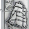 Original ZIPPO Chrome Plakette "Gorch Fock" -Raucherzubehör Geschäft 03511