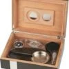 Humidor-Set 2-tone Laserfinish Für Ca. 25 Cigarren -Raucherzubehör Geschäft 0354