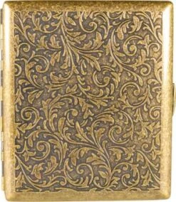 Zigarettenetui Aus Messing "Venetian" Messing Antik 20er