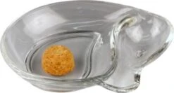 Pfeifenascher Glas Oval Transparent Mit 1 Ablage