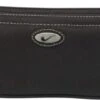 Pfeifentasche Leder Schwarz/Metallemblem/beige Steppung 1er -Raucherzubehör Geschäft 0416