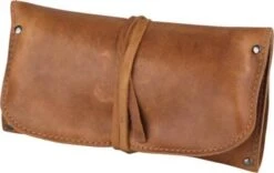 Pfeifen-Rollbeutel Leder Braun Antik 18cm / 1er