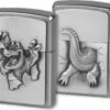 Original ZIPPO Chrom Gebürstet "Gator"
