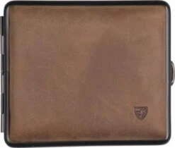 Vom Hofe Zigarettenetui Soft-Leder Dunkelbraun