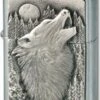 Original ZIPPO Chrome Gebürstet Plakette "Wolf" 2 Original ZIPPO Chrome Gebürstet Plakette "Wolf" -Raucherzubehör Geschäft 0468