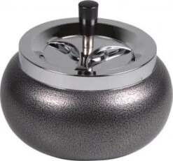 Schleuderascher Jumbo Rund Bauchig Chrom/Steinlack