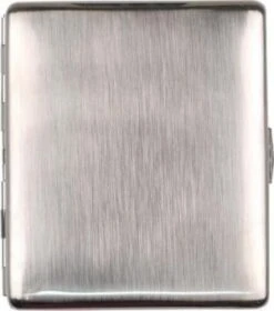 Zigarettenetui Metall Nickel Gebürstet 9er