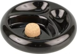 Pfeifenascher Rund Schwarz Glänzend