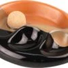Pfeifenascher Keramik Schwarz/braun Oval -Raucherzubehör Geschäft 056