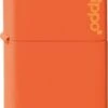 Original Zippo Orange Matt With Zippo Logo -Raucherzubehör Geschäft 0571