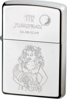 Original ZIPPO Chrom Poliert "Jungfrau"