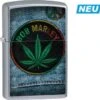 Original ZIPPO Streetchrom Color "Bob Marley Jeans Sticker" -Raucherzubehör Geschäft 0606