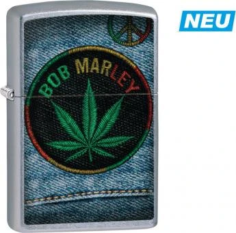 Original ZIPPO Streetchrom Color "Bob Marley Jeans Sticker" 3 Original ZIPPO Streetchrom Color "Bob Marley Jeans Sticker"