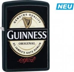 Original ZIPPO Schwarz Color "Guinnes Logo"