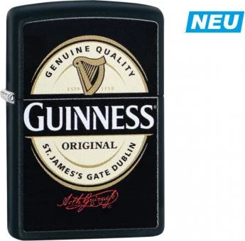Original ZIPPO Schwarz Color "Guinnes Logo" 3 Original ZIPPO Schwarz Color "Guinnes Logo"