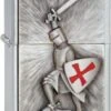 Original ZIPPO Chrom Plakette "Templer/Victory" -Raucherzubehör Geschäft 0616