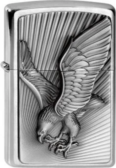 Original ZIPPO Chrom Gebürstet Plakette "Eagle 2013"