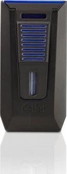COLIBRI Cigarren-Feuerzeug "Slide II" Schwarz Matt/blau