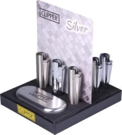 Clipper Feuerzeug Metall Silber