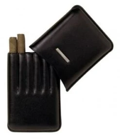 Lecerf 6-Zigarren-Etui Schwarz Format Cigarillo