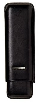 Lecerf 2-Zigarren-Etui Schwarz Format Corona