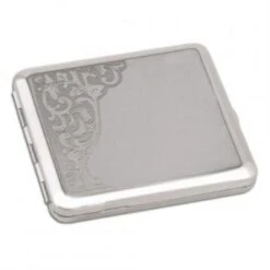 Zigarettenetui Metall 18er Nickel Poliert Venetian Mit Gummizug