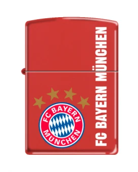 Zippo FC Bayern Rot Matt Druck 3 Zippo FC Bayern Rot Matt Druck